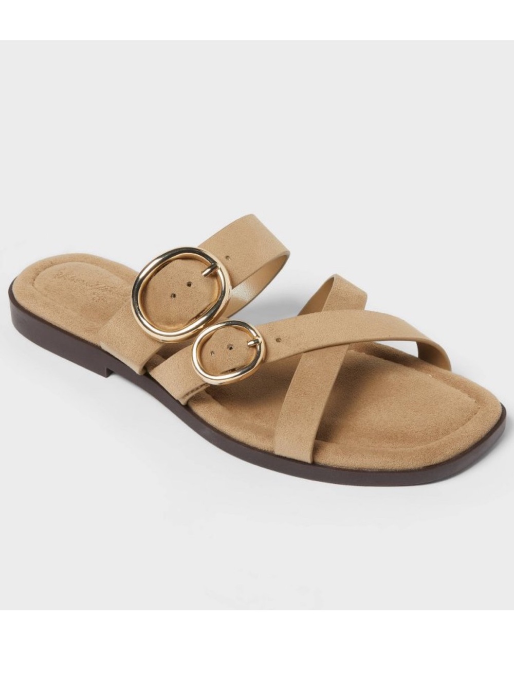 Women's Ridge Sandals with Memory Foam Insole - Universal Thread™ Taupe 7.5 NWT